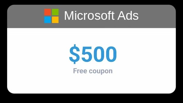Microsoft Advertising promotional credit visual